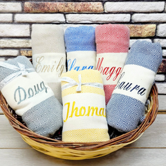 Personalized Bridesmaid Turkish Towel