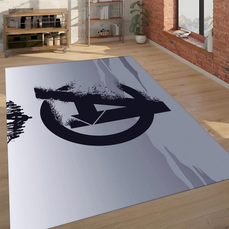 Modern Style Rug, Letter Area Rug, Cool Sci-Fi Carpet for Bedroom Living Room, Galaxy Outer Space Decor, Unique Gift for Him