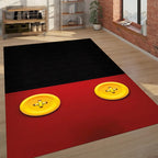 Sunflower Moon Area Rug – Black and Yellow Modern Floral Carpet