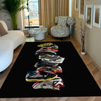 Cool Sneaker Rug – Modern Shoe Art Carpet for Bedroom & Game Room, Streetwear Decor for Sneakerheads