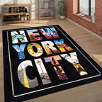 New York City (NYC) Skyline Area Rug | Urban City Theme Floor Mat