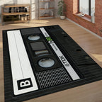 Retro Cassette Tape Area Rug | Vintage 80s/90s Mix Tape Design Floor Mat