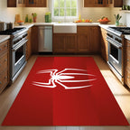 Red Superhero Spider Rug – Cool Kids Room Carpet, Comic Style Gaming and Bedroom Decor