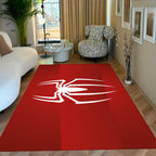 Red Superhero Spider Rug – Cool Kids Room Carpet, Comic Style Gaming and Bedroom Decor