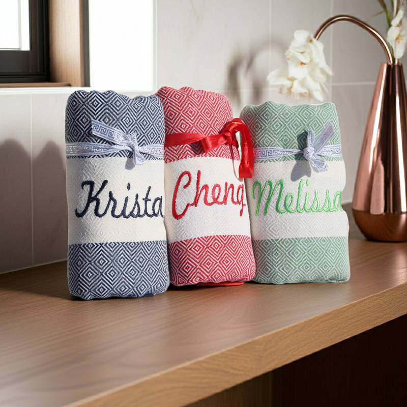 Personalized Gift for Her – Custom Name Towel, Bridesmaid Gift, Spa or Beach Towel, Embroidered Monogram Gift Idea