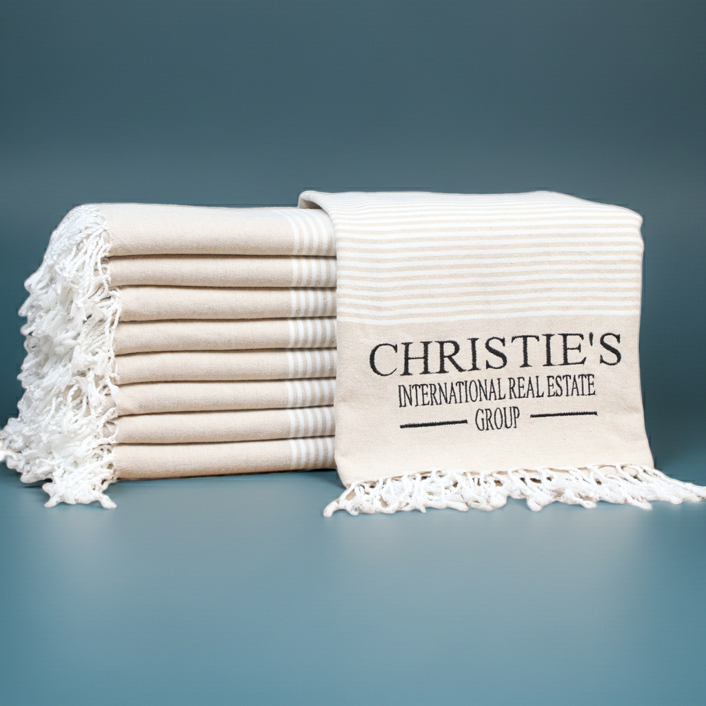 Personalized Turkish Towel – Custom Name Embroidered Peshtemal