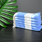 Personalized Blue Turkish Towels – Custom Embroidered Gift for Bridesmaids, Spa & Home