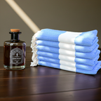 Personalized Blue Turkish Towels – Custom Embroidered Gift for Bridesmaids, Spa & Home