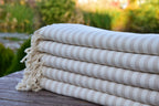 Beige Turkish Towel – Natural Cotton Hammam Towel, Soft Spa & Bath Towel, Personalized Gift for Her, Bridesmaid or Minimalist Home Decor