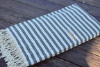 Black Striped Turkish Towel – 100% Cotton Hammam Towel, Luxury Spa & Bath Towel, Personalized Bridesmaid Gift, Bachelorette Party Favor, Modern Home Decor