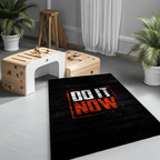 Do It Now" Motivational Area Rug | Gym & Workout Room Fitness Decor Mat