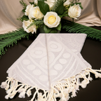 White Sun Pattern Turkish Towel – Luxury Cotton Bath & Spa Towel, Personalized Gift for Her, Elegant Home Décor or Bridesmaid Gift Idea