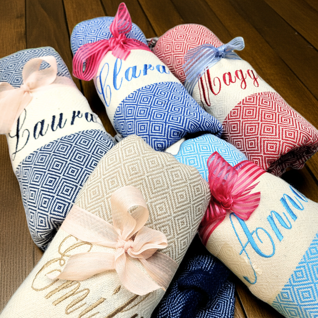 Personalized Gift for Her Towel, Bridesmaid or Bachelorette Party Favor