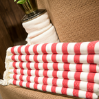 Red Striped Turkish Towel – Handmade Cotton Bath & Beach Towel, Personalized Gift for Her, Spa or Bridesmaid Gift, Christmas Home Decor