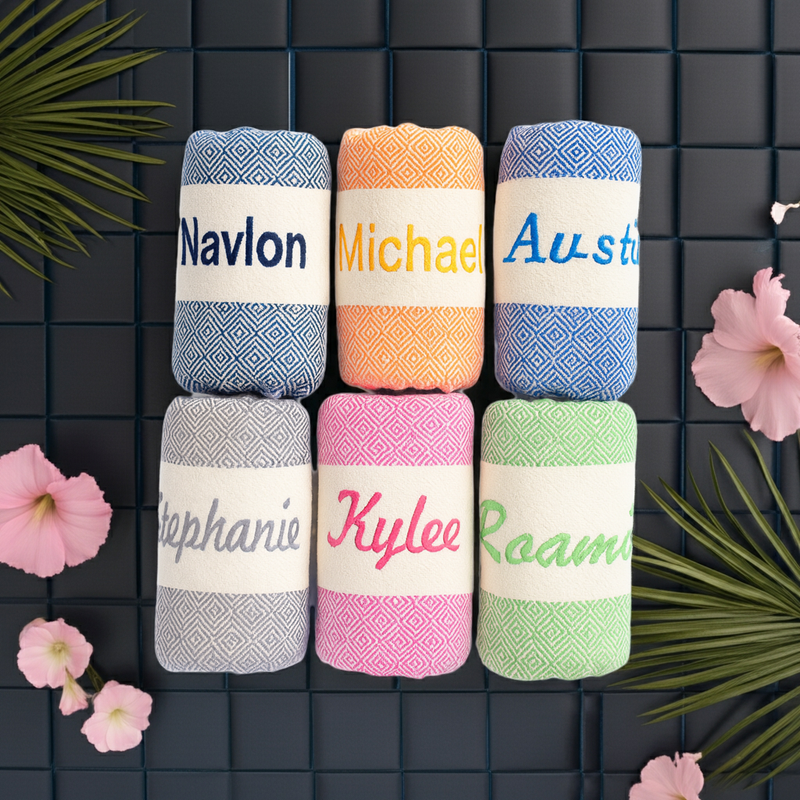 Personalized Gifts, Turkish Beach Towel, Bachelorette Party Favor, Custom Gift Towel, Personalized Gift Towel, Wedding Gift , Home Decor
