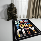 New York City (NYC) Skyline Area Rug | Urban City Theme Floor Mat