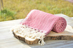 Red Diamond Turkish Towel – 100% Cotton Handwoven Hammam Towel, Boho Bath & Spa Towel, Personalized Gift for Her, Bridesmaid or Home Decor