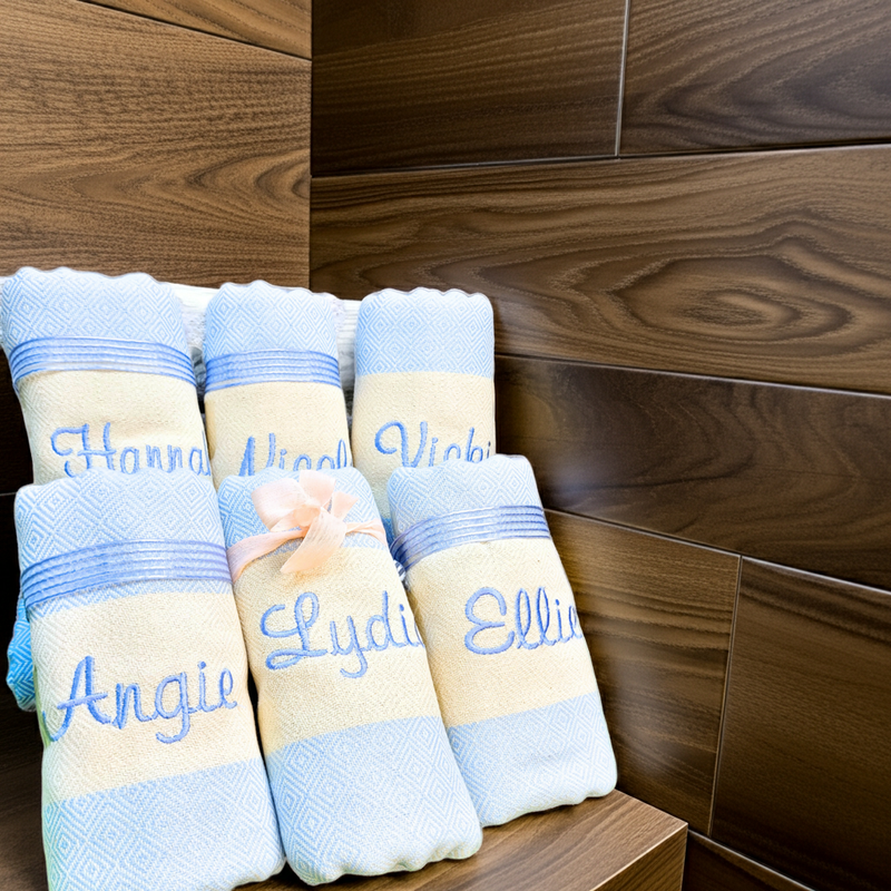 Personalized Bridesmaid Towel – Custom Embroidered Spa Gift, Wedding Party Favor, Bachelorette Personalized Gifts for Women