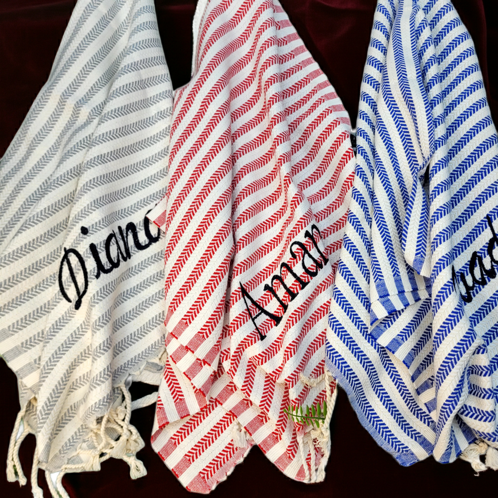 Personalized Gift For Her Towel – Custom Embroidered Spa Gift, Wedding Party Favor, Bachelorette Personalized Gifts for Women