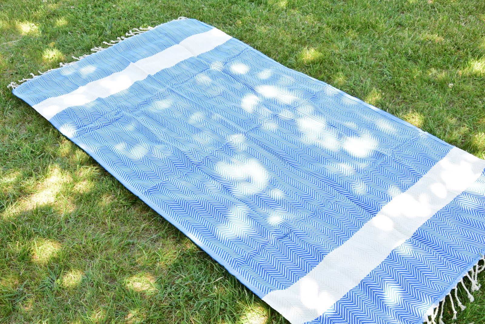 Personalized Blue Turkish Towels – Custom Embroidered Gift for Bridesmaids, Spa & Home