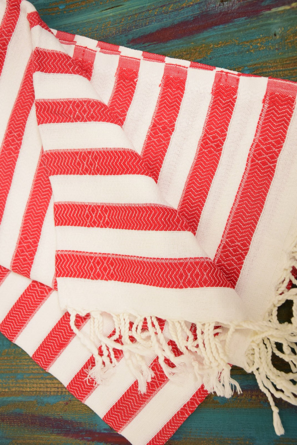 Red Striped Turkish Towel – Handmade Cotton Bath & Beach Towel, Personalized Gift for Her, Spa or Bridesmaid Gift, Christmas Home Decor