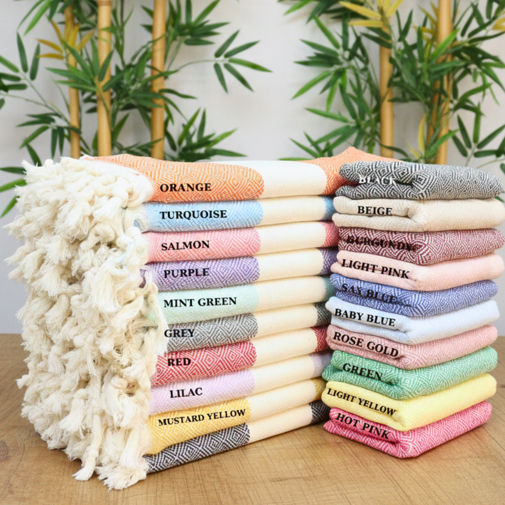 Bachelorette Party Towel Set of 6 — Team Bride Matching Turkish Towels