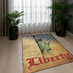 Vintage Statue of Liberty Area Rug | "Sweet Land of Liberty" Patriotic Mat