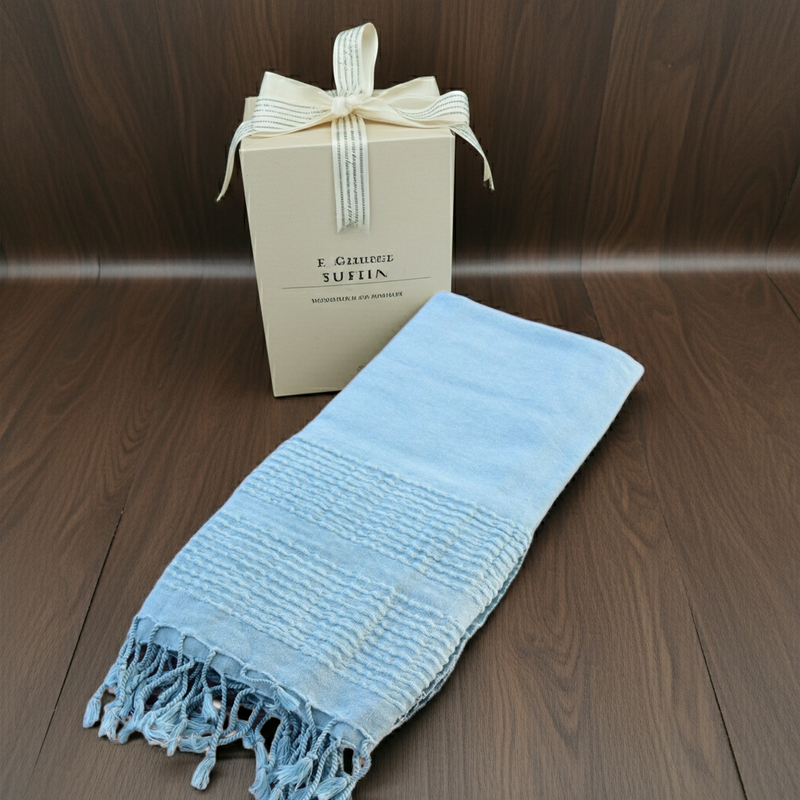 Personalized Green Stonewashed Turkish Towel – Soft Cotton Peshtemal for Bath, Beach, or Spa