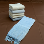 Personalized Green Stonewashed Turkish Towel – Soft Cotton Peshtemal for Bath, Beach, or Spa