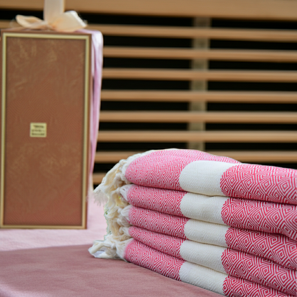 Personalized Turkish Cotton Towel – Custom Embroidered Gift for Her, Christmas Home Gift