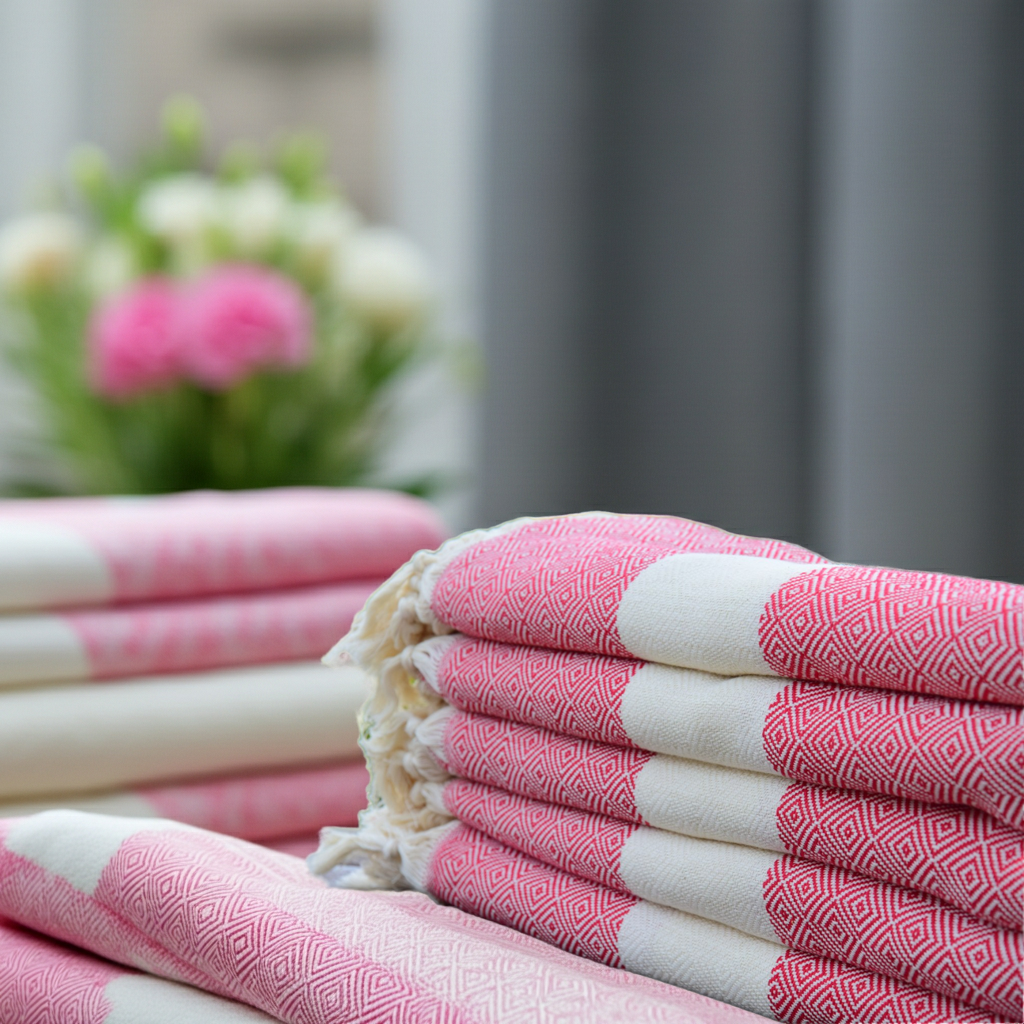 Personalized Turkish Cotton Towel – Custom Embroidered Gift for Her, Christmas Home Gift