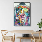 Colorful Street Art Canvas Wall Art – Urban Graffiti Pop Art Print for Modern Living Room and Office Decor