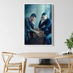 Ronaldo and Messi Chess Match Canvas Wall Art | Football Legends Poster Print