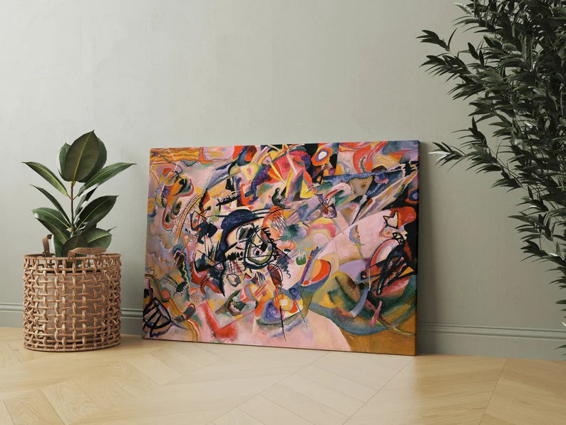 Wassily Kandinsky Canvas Wall Art – Abstract Expressionist Painting Print for Modern Living Room and Office Decor