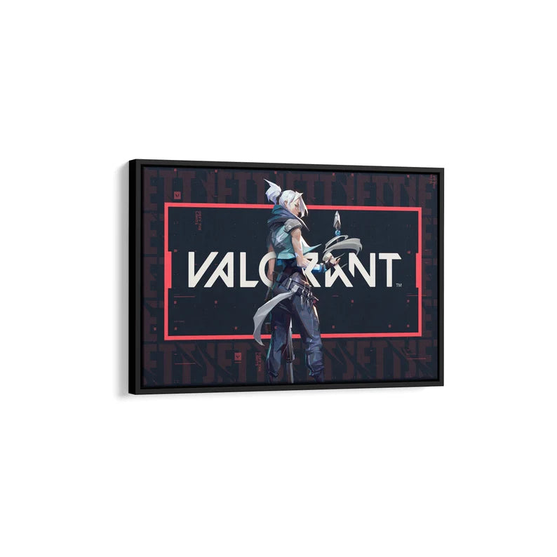Valorant Jett Canvas Wall Art – Gaming Poster Print for Bedroom, Game Room, and Esports Fans