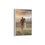 Ronaldo and Messi Canvas Wall Art | Football Legends Soccer Poster Print