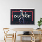 Valorant Jett Canvas Wall Art – Gaming Poster Print for Bedroom, Game Room, and Esports Fans