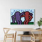 Colorful Pop Art Dancing Figures Canvas Wall Art – Abstract Modern Poster Print for Living Room Decor