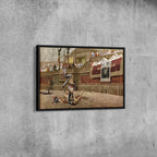 Roman Gladiator Arena Canvas Wall Art – Historical Battle Painting Print for Classic Home Decor