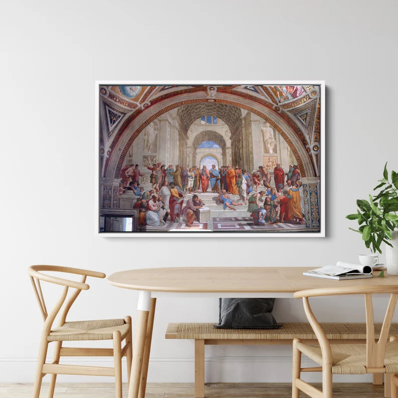 The School of Athens Canvas Wall Art – Renaissance Painting Print by Raphael for Classic Home Decor