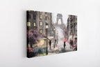 Eiffel Tower Paris Oil Painting Canvas Art | Romantic Rainy Street Scene Print