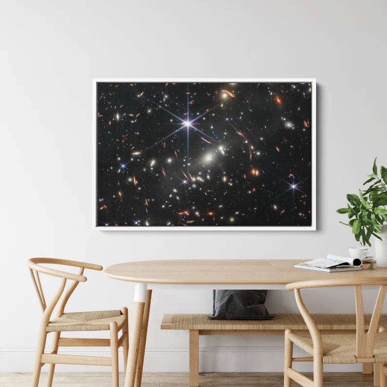 Galaxy Stars Canvas Wall Art – Deep Space Astronomy Print for Modern Living Room Decor