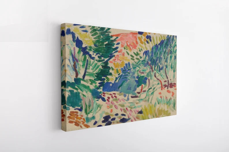 Abstract Modern Landscape Canvas Print | Colorful Post-Impressionism Wall Art