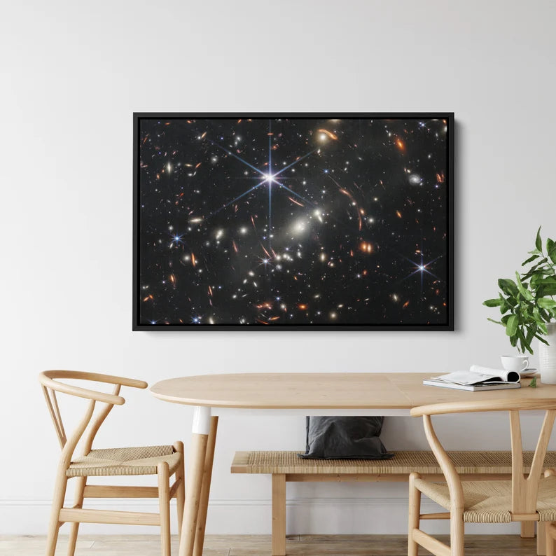 Galaxy Stars Canvas Wall Art – Deep Space Astronomy Print for Modern Living Room Decor