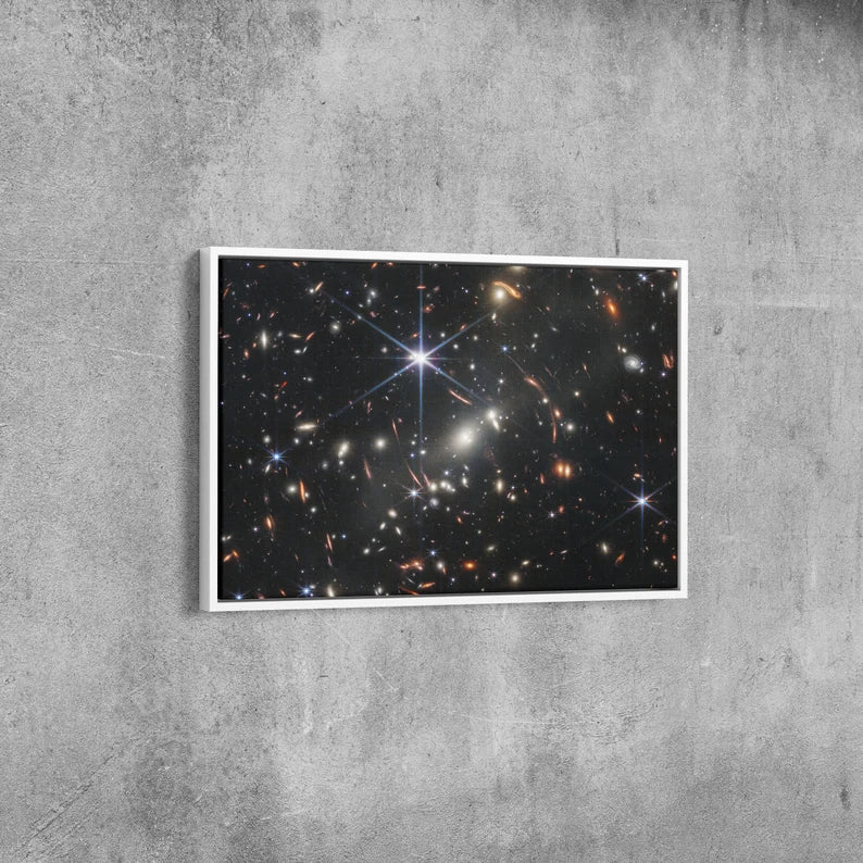 Galaxy Stars Canvas Wall Art – Deep Space Astronomy Print for Modern Living Room Decor