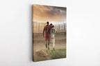Ronaldo and Messi Canvas Wall Art | Football Legends Soccer Poster Print