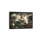 Modern Classic Art Nighthawks Canvas | Museum Quality Framed Print for Living Room