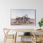 Inner Child Metal Sculpture Canvas Wall Art – Emotional Connection Abstract Art Print for Modern Home Decor"