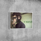 Cool Monkey Smoking Canvas Wall Art – Funny Retro Animal Print for Modern Home, Bar, and Office Decor