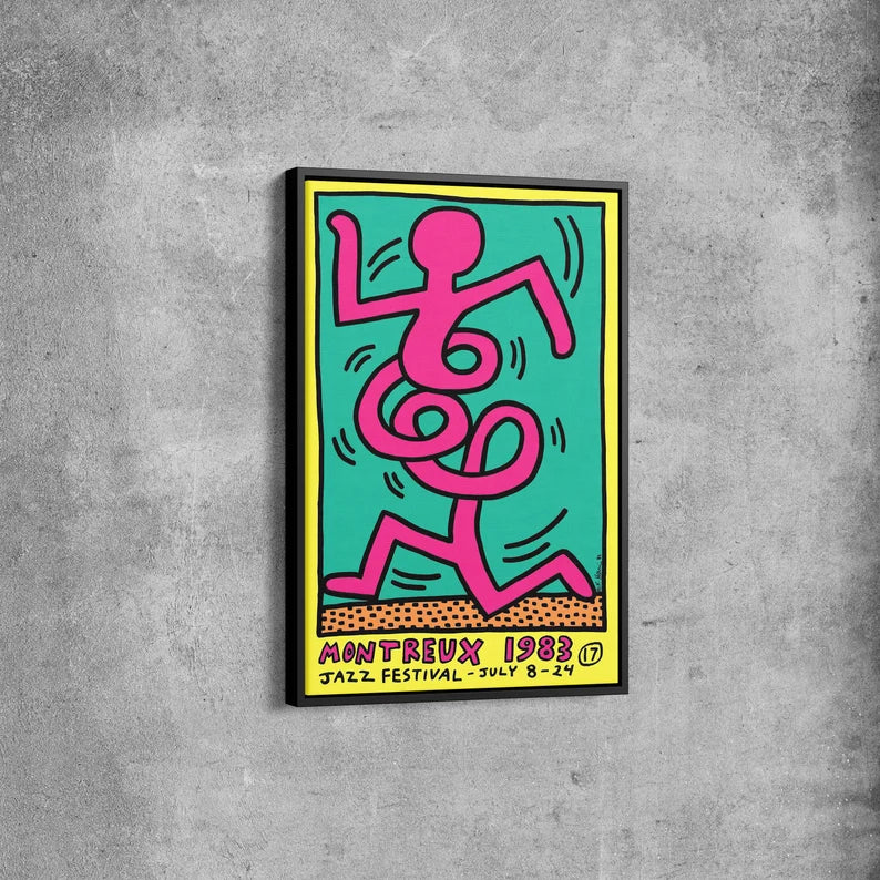 Montreux Jazz Festival 1983 Poster Canvas Wall Art – Colorful Pop Art Print for Modern Home Decor